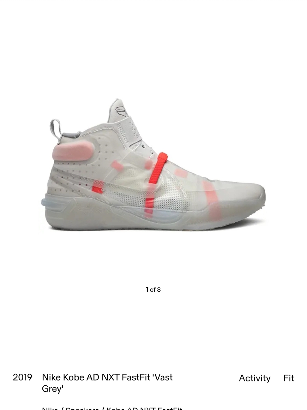 SAMPLE RELEASE Nike High-Top Performance Sneaker in Grey with Pink Accents